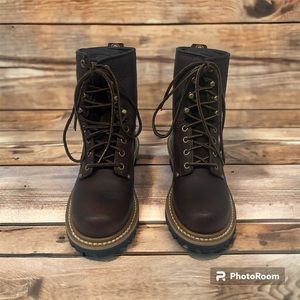 Women work boots Carolina Dark Brown Soggy Leather.